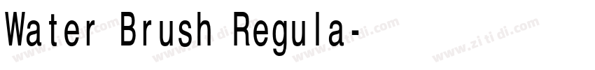Water Brush Regula字体转换